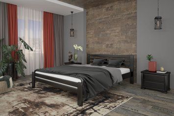Полуторная кровать Mebigrand Премьера Венге 120х200 см (DMBG-2057) DMBG-2057 фото