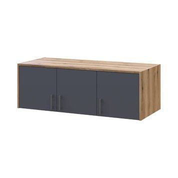 Антресоль Doros Ронді Дуб Артизан/Графіт 3 ДСП 121х52х41 DRS-011605 (80737822) DRS-011605 фото