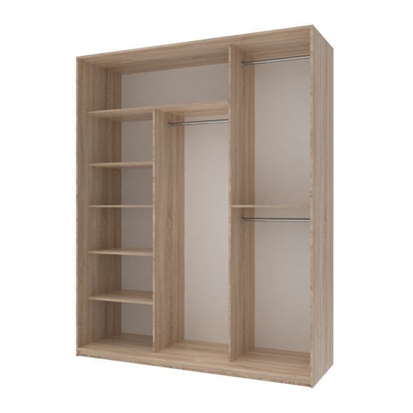Шкаф-купе трехдверный Doros Сити Лайт 180х60х225 см Дуб сонома (DRS-011095) DRS-011095 фото