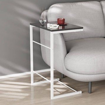 Столик приставний Террі Ferrum-decor 650x440x330 Білий метал ДСП Сосна Кембра 16 мм (FRD-104657) FRD-104657 фото