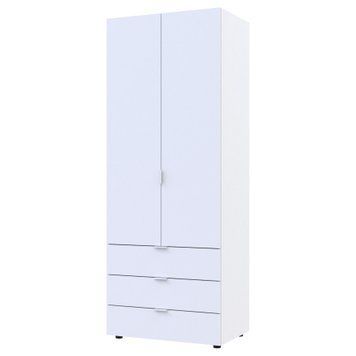 Шафа розпашна для одягу Doros Гелар 77,5х49,5х203,4 см Білий (DRS-011103) DRS-011103 фото
