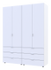 Комплект шаф для одягу Doros Гелар (2 шт.) 155х49,5х203,4 см Білий (DRS-011104) DRS-011104 фото 1