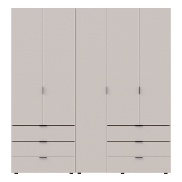 Комплект шаф для одягу Doros Гелар (2 шт.) 193,7х49,5х203,4 см Кашемір (DRS-011239) DRS-011239 фото