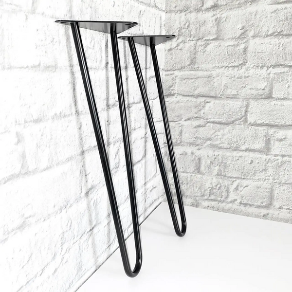 Ножка шпилька "Hairpin Legs" двойная / опора для стола ЛОФТ/  Черный (труба Д-10*1,2) &nbsp;Н=400 мм НШ1002.40 фото