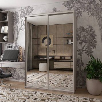 Шафа-купе Doros Сіті Лайт Кашемір 2 дзеркала 150х60х225 (80736359) DRS-011802 фото