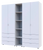 Комплект шаф для одягу Doros Гелар (3 шт.) 193,2х49,5х203,4 см Білий (DRS-011181) DRS-011181 фото