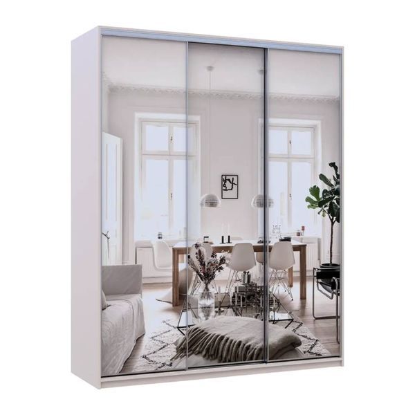 Шкаф-купе Doros Сити Лайт Кашемир 3 зеркала 180х60х225 (80736374) DRS-011806 фото