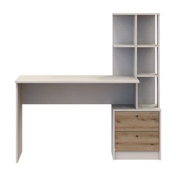 Офисный стол Doros Т7 Кашемир/Дуб Эвок 136х55х138 (DRS-011513) DRS-011513 фото