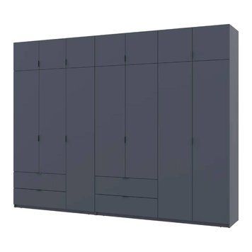 Шафа для одягу Doros Лукас Графіт 3+4 ДСП 315х50х240 DRS-011699 (42005137) DRS-011699 фото