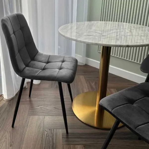 Стілець обідній велюровий, Velour Comfort, сірий, 89х44х39см  VC8944G фото
