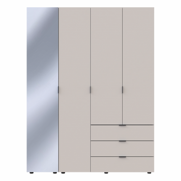 Комплект шаф для одягу Doros Гелар (2 шт.) 155х49,5х203,4 см Дзеркало/Кашемір (DRS-011259) DRS-011259 фото