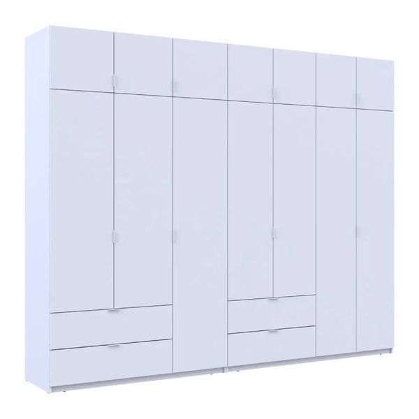 Шкаф для одежды Doros Лукас Белый 3+4 ДСП 295х50х240 DRS-011687 (42005122) DRS-011687 фото
