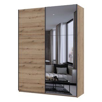 Шафа купе Doros G-Caiser Дуб Евок 1 ДСП / 1 зеркало 180х60х240 (DRS-011578) DRS-011618 фото