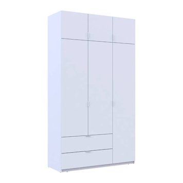 Шафа для одягу Doros Лукас Білий 3ДСП 135х50х240 DRS-011652 (80737800) DRS-011652 фото